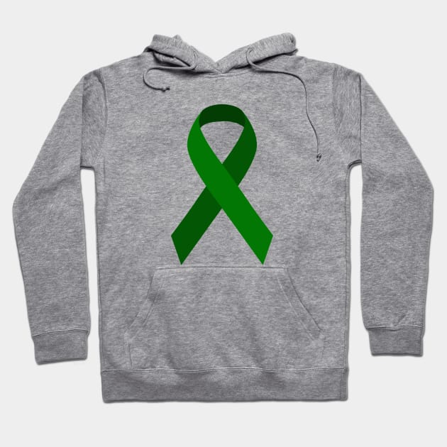 Green Ribbon Awareness Hoodie by TinPis